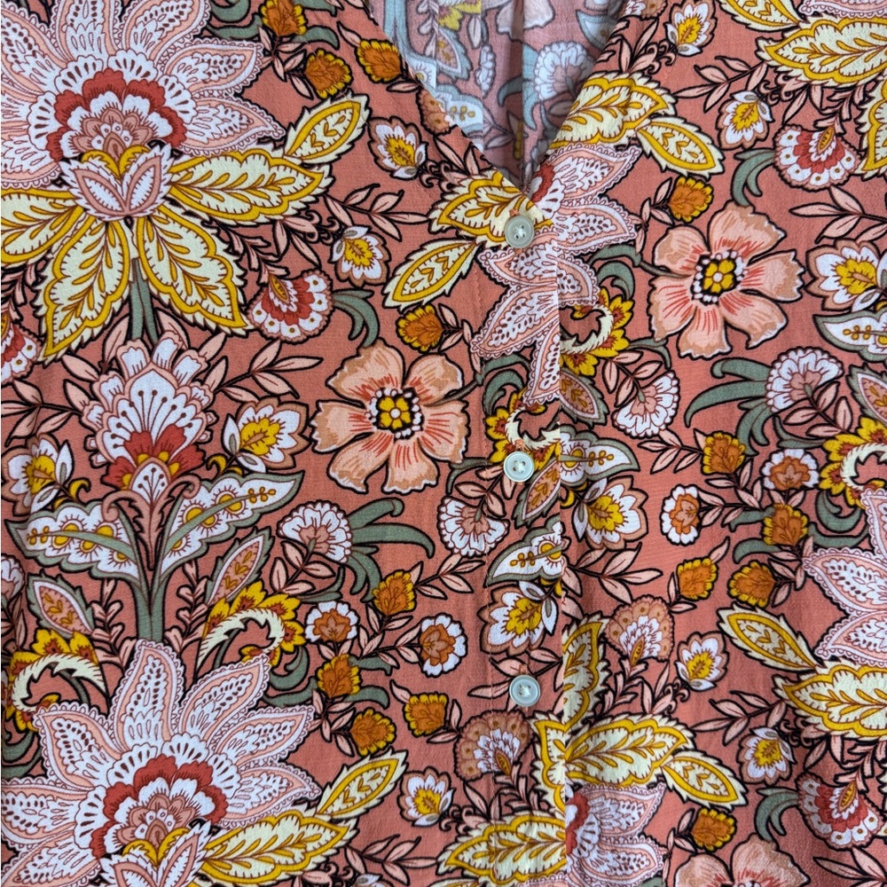 Loft Plus Print Button Down Tunic Top - image 3